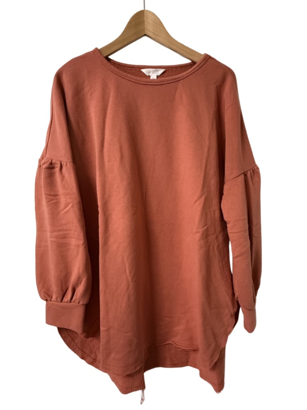 Lauren Conrad Rust Tunic Sweatshirt, Size M